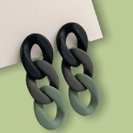 Pendientes largos con diseno de cadena