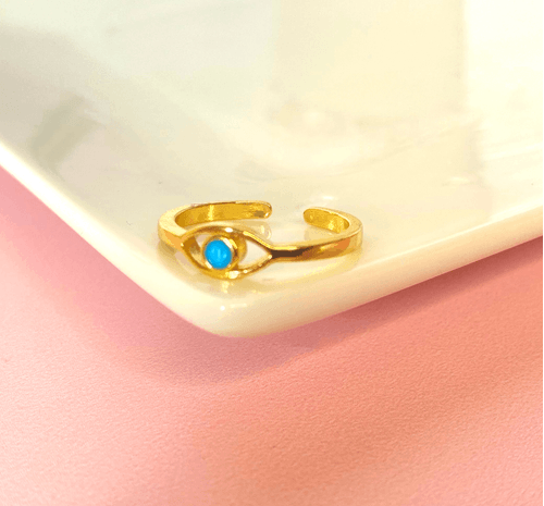 Anillo ojo turquesa 1