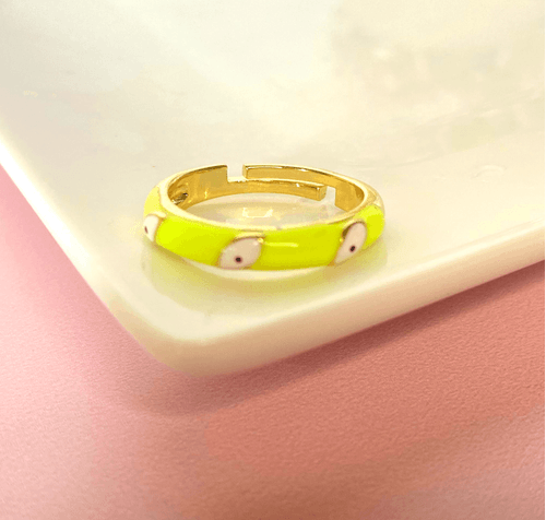 Anillo ojos amarillo