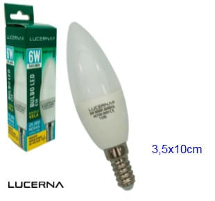 Bombillo 5WLed Vela E14 MV 3K LUCERNA