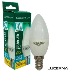 Bombillo 5WLed Vela E14 MV 6K LUCERNA
