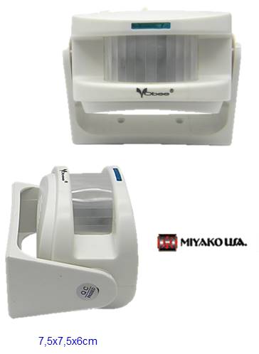 MIYAKO Detector Movimiento c/Timbre Inalambrico 3xAAs/B SC502