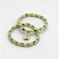 Set pulseras dúo verde menta